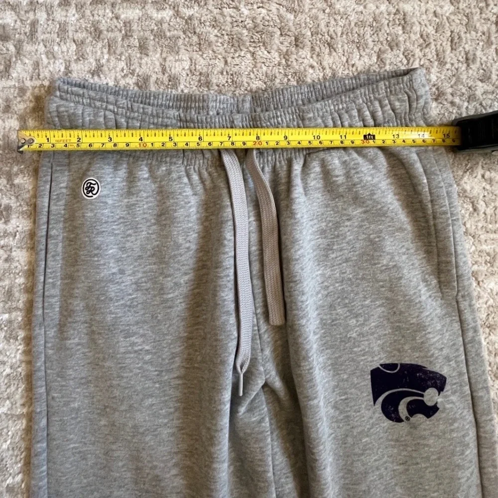 Fall Rush Kansas State Wildcats Sweatpants Gray Joggers Mens Small K-State KSU